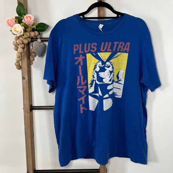 Plus Ultra Blue Short Sleeve Mens T Shirt Size XL - Picture 1 of 6